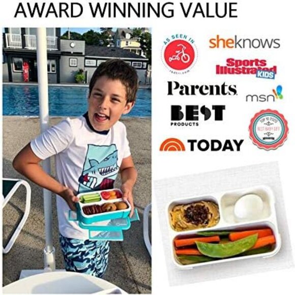 Snack Containers - SMALL Bento Lunch Boxes for Kids Girls Boys 4 Pack - Picture 5 of 5